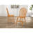 Clermeau 18" Windsor Back Dining Chairs, Solid Wood with Light Oak Finish-717987981
