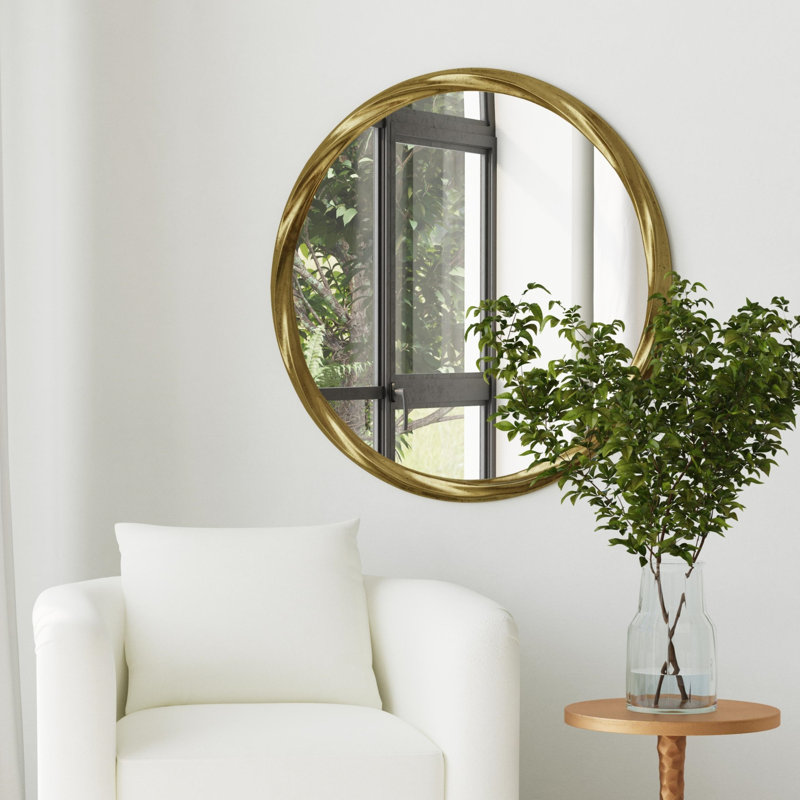 Coraline Solid Wood Convex Wall Mirror
