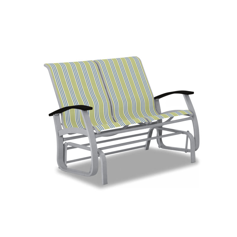 Belle Isle Outdoor Glider, Breeze, Black P70, Textured Beachwood