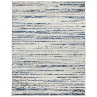 Belz Wool Striped Area Rug in Blue
