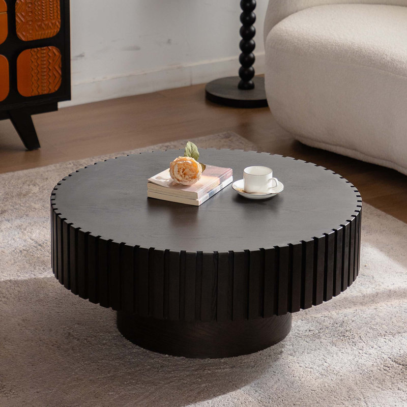 Table basse ronde, Noyer
