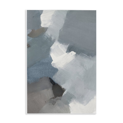 Plaque murale abstraite gris orageux, design par Lanie Loreth