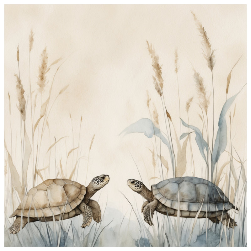 Édredon tortues dans l'herbe, Simple extra long