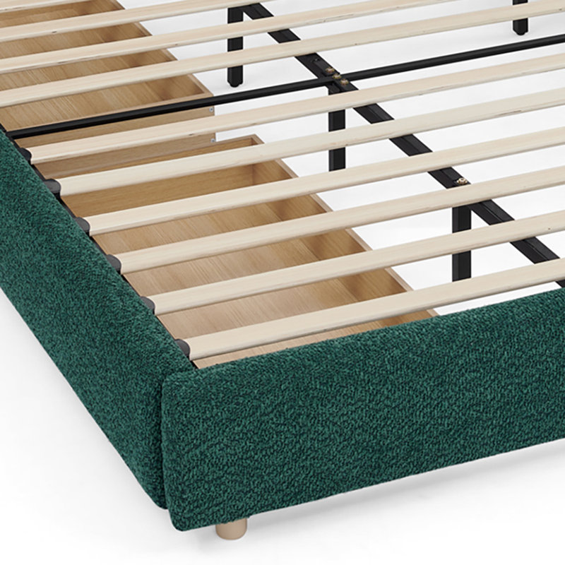 Structure de lit King, Vert