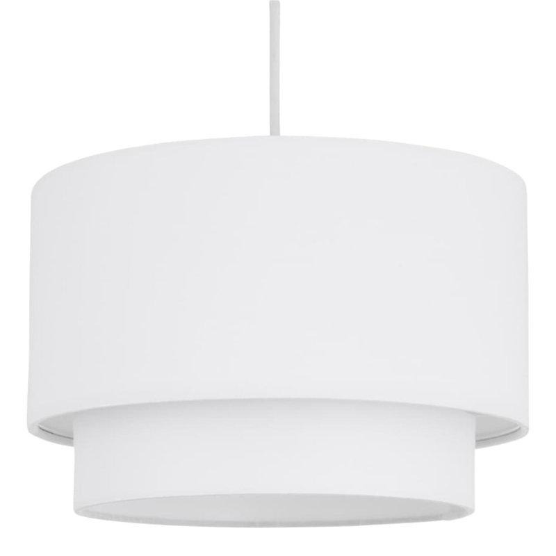 18 cm H Drum Cotton Pendant Shade ( Uno ), White
