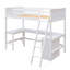 Lit mezzanine simple avec tablettes et bureau