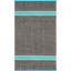 Annia Handwoven Flatweave Cotton Black/Blue Area Rug-1814083719