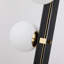 6-light Miniature Planetary Frosted Glass Black Gold Floor Lamp