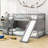Twin Over Twin Wood Bunk Bed with Slide and Storage Staircase-1236857203