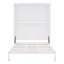 Grand lit escamotable, lit escamotable avec tablettes, armoire de rangement compacte, blanc