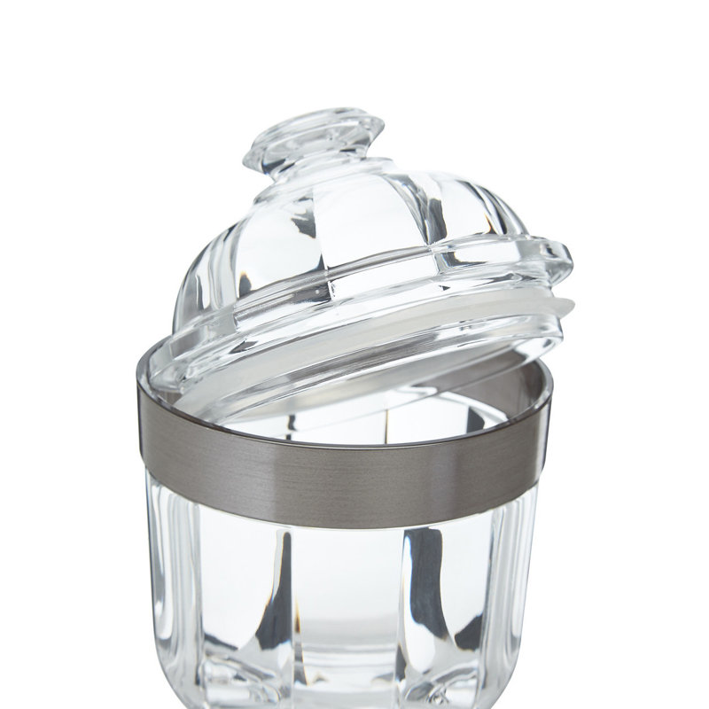 Jar, Silver, 15cm H x 10cm W x 10cm D