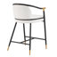 Tabouret de comptoir rembourré de 26 po de hauteur avec structure en métal (ensemble de 2)-919420606