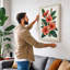 Coral Blooms Botanical - Wrapped Canvas-56360936-56360940