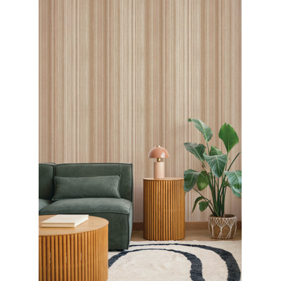 Elan Blush Ombre Stripe Wallpaper