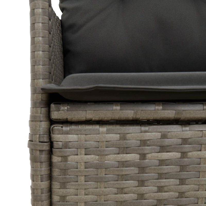 Vidaxl Reclining Garden Sofa Grey, Gray, Dark Gray