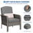2-Piece Outdoor Wicker Patio Chair Set High-Back All-Weather Rattan Conversation Chairs with Cushions for Porch or Garden-972744755-972744756