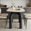Modern Oval Rock Slab Fibreglass Dining Table-627184288