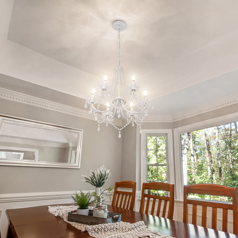 Faheema 6 - Light Dimmable Classic / Traditional Chandelier, White
