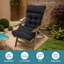 Coussin de chaise Adirondack imperméable avec attaches pour l'extérieur - Coussin de chaise berçante à dossier haut pour patio-1070563418