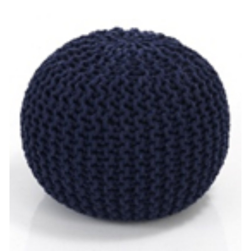 Stamey 43cm Wide Round Solid Colour Pouffe Ottoman