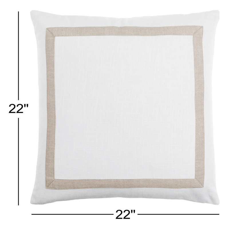 Coussin en coton Vivant, Housse de coussin seulement - sans coussin, 22 po x 22 po