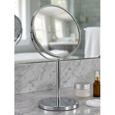 Miroir de meuble-lavabo double face grossissement 5x / 1x