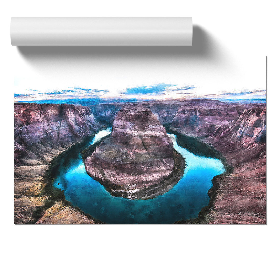 Horseshoe Bend in the Grand Canyon Painting - Frameless Print