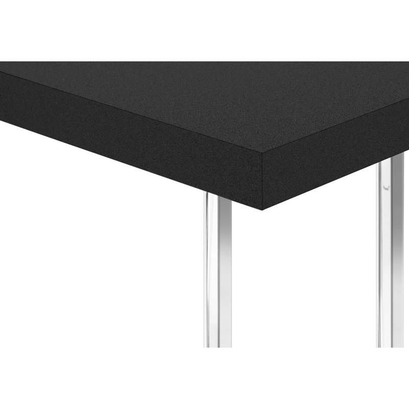 Table d'appoint pour salon et chambre à coucher - Plateau en stratifié noir avec base en métal moderne pour toutes les occasions