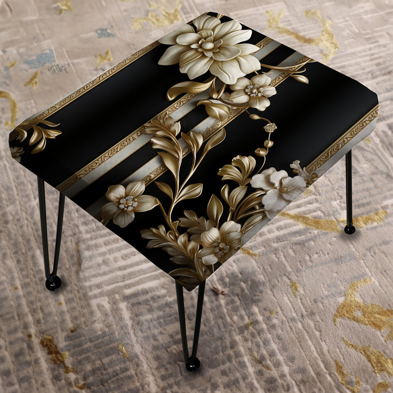 Repose-pieds rayé Gold Regal