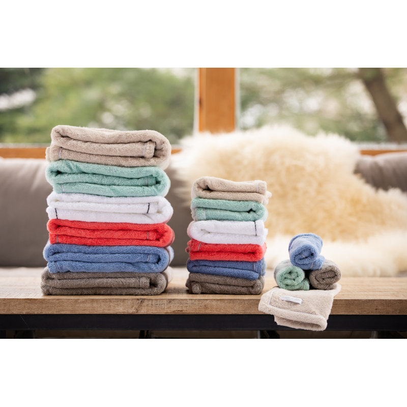Serviette de bain en ratine ultra absorbante Essential, Bleu