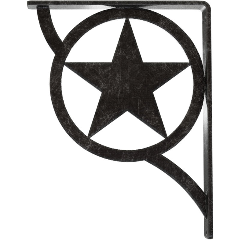 Support en fer forgé Austin, Argent antique, H 10 po x l 1,5 po x P 7,5 po