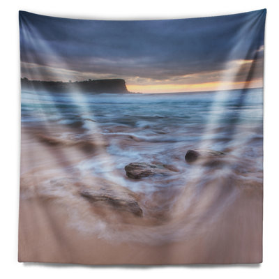 Tapisserie «Seashore Bright Sea» avec longues vagues