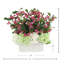 Hortensias et dahlias dans un vase plissé