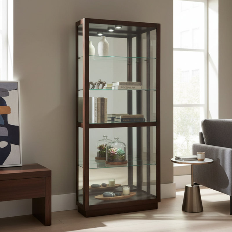 Jayden Lighted Curio Cabinet