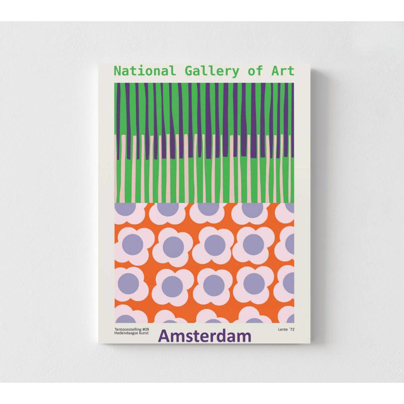 National Gallery of Art Amsterdam, reproduction d'art graphique moderne, H 40 po x l 30 po, Impression sans cadre