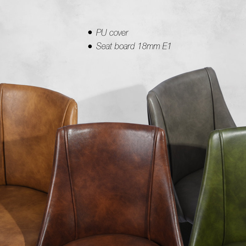 Alani 45cm H Upholstered Wing Back Side Chair, Green