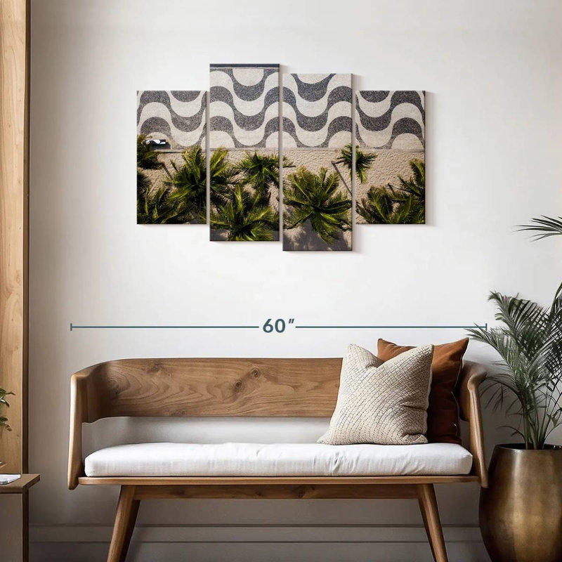 Gillard Copacabana Sidewalk Palms, H 27 po x l 43 po