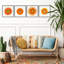 «Warm Happy Suns», ensemble de 4 giclées encadrées, design par Katherine Herrell Studio-130746652-130746654