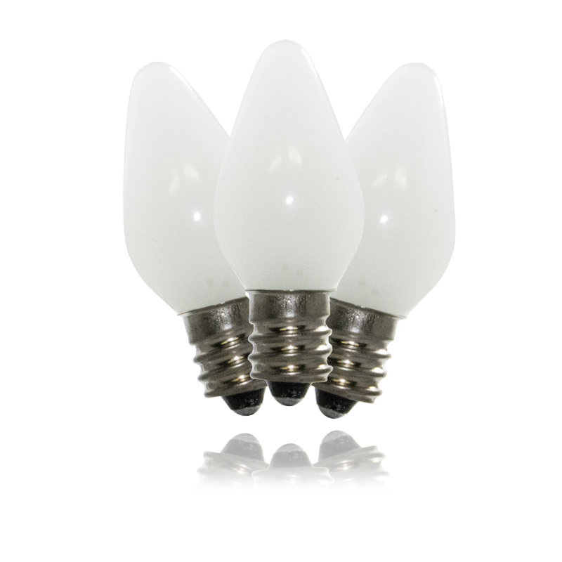 Équivalent 25 watts, led c7, ampoule à intensité variable, candélabre blanc pur et base de
