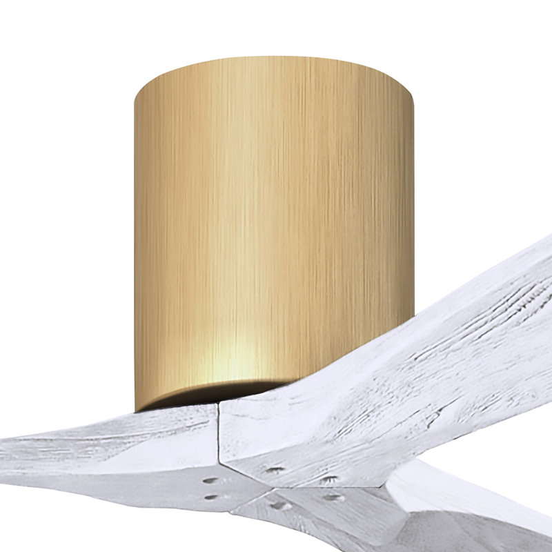 Ventilateur de plafond à 3 pales Olivier, Blanc mat, Érable clair, 72"