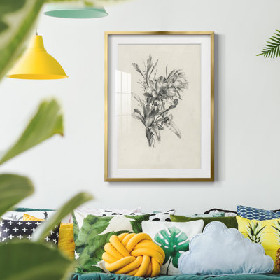 Motif floral rétro CCXL - impression encadrée