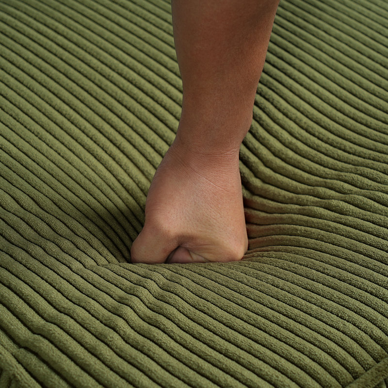 Repose-pieds Ellston, Velours côtelé vert olive