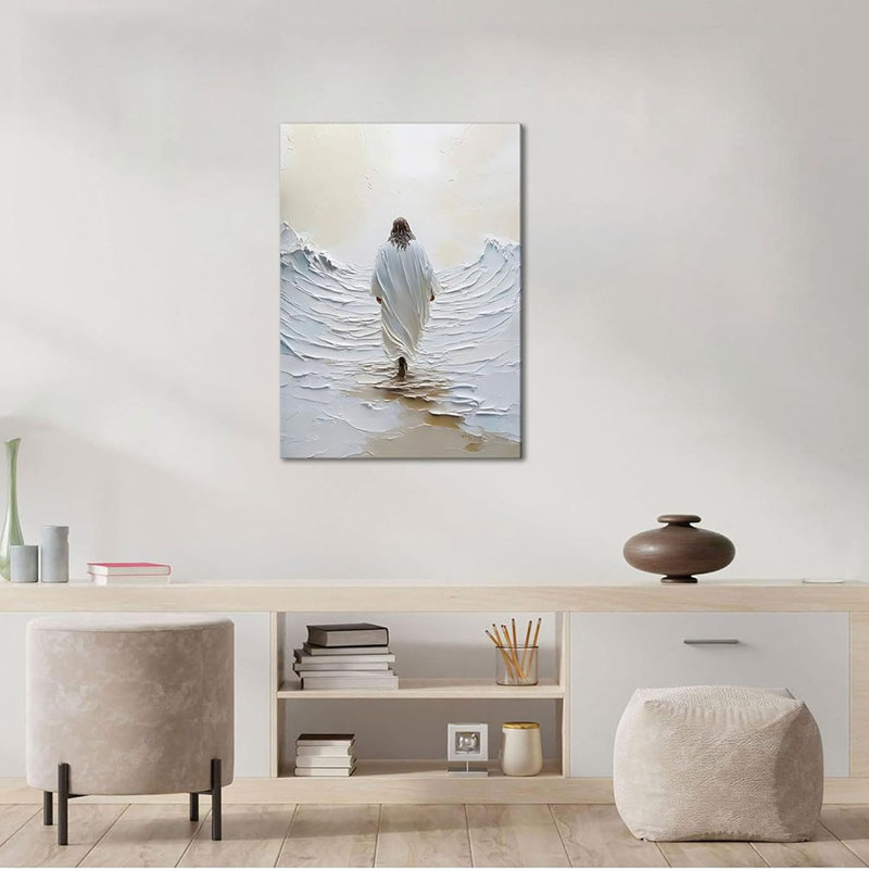 Marlow Home Co. Jesus Walking On Water Canvas Wall Art Jesus Walking On ...
