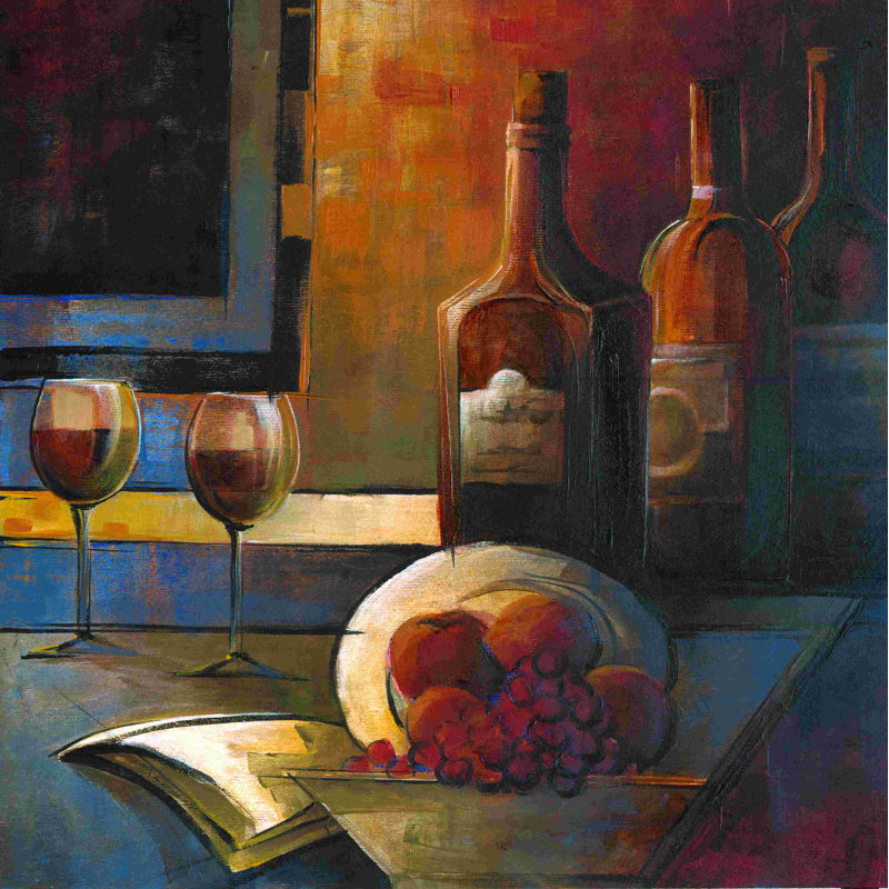 Das Cristales De Vino en rouge, H 12 po x l 12 po