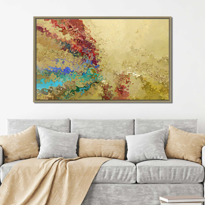 «Be Joyful. "Psaume 5: 11", reproduction d'art sur toile, H 31,5 po x l 51,5 po x P 2 po, Cadre flottant champagne