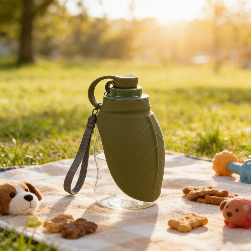 Distributeur d'eau pour chien Mini Leaf, Green