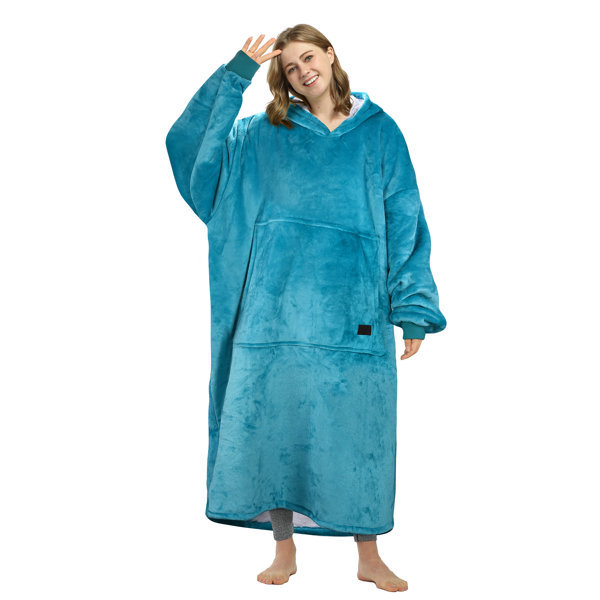 Oversized Blanket Sweatshirt, Super Soft Warm Cozy Wearable Sherpa  Hoodie,for Adults & Children,Reversible,Multiple Colors