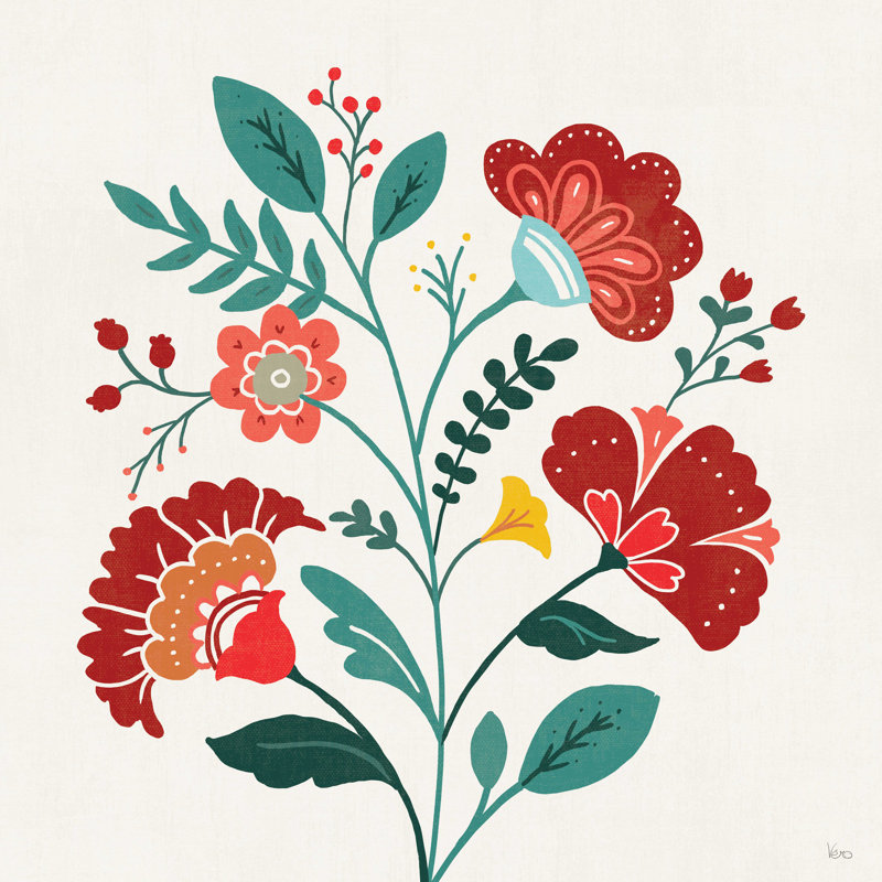Style floral III, H 12 po x l 12 po