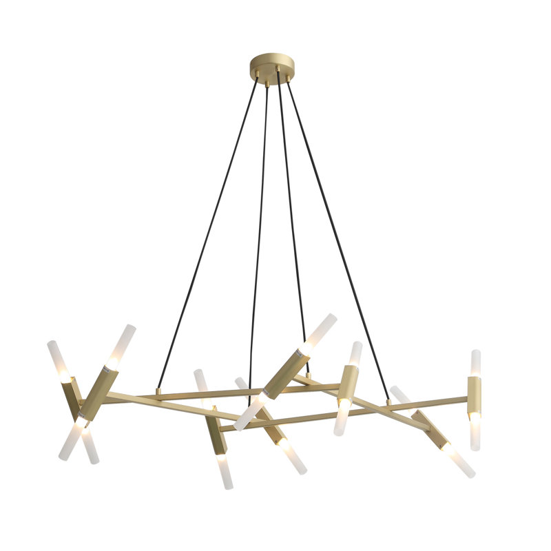 Lustre linéaire 16 lumières spoutnik modern Harris