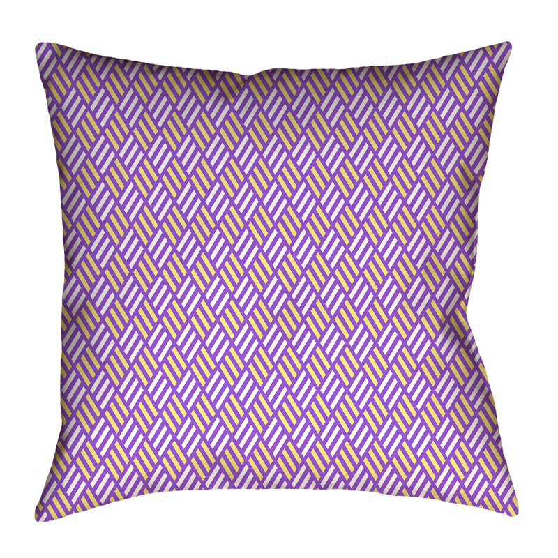 Housse de coussin Katelyn Elizabeth, 18 po x 18 po, Mauve / Jaune, Simili suède